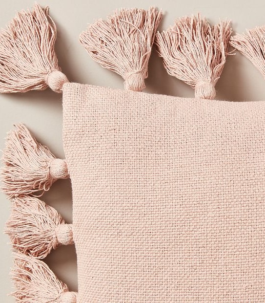 Textured Tassel Cushion
