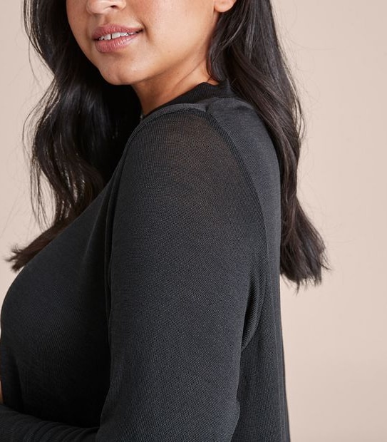 Curve Mock Neck Top