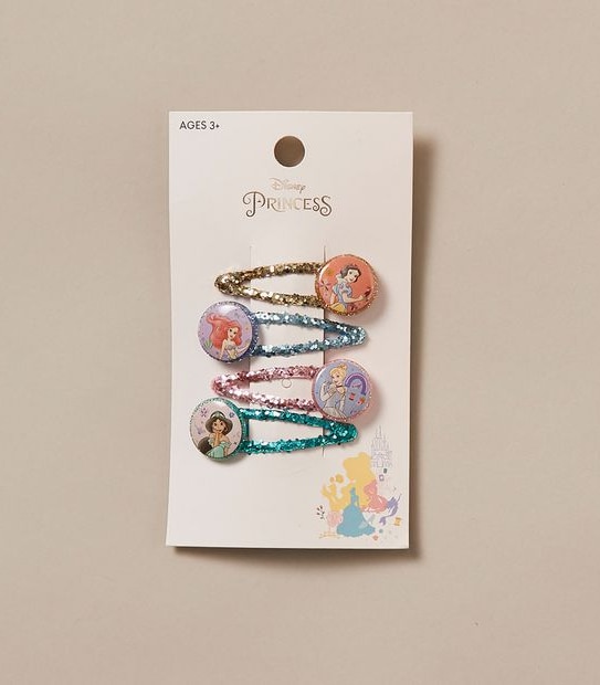 4 Pack Disney Princess Licensed Hair Clips 
