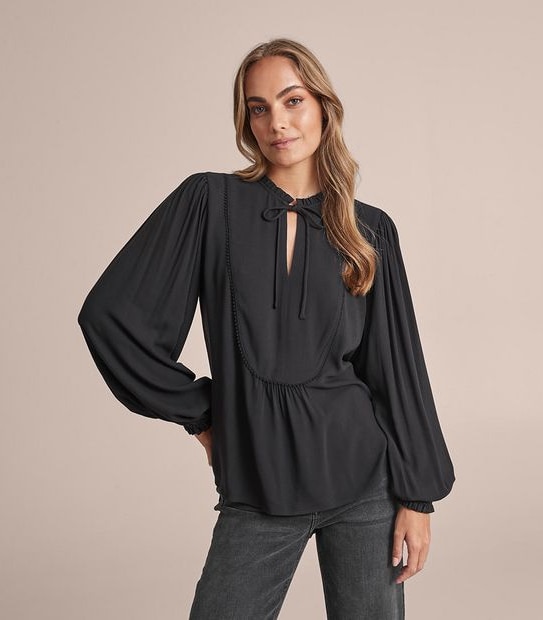 Bib Detail Blouse