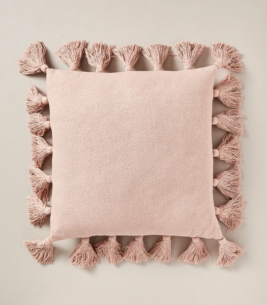 Textured Tassel Cushion