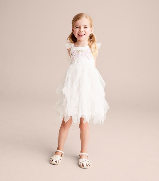 Applique Floral Tutu Dress