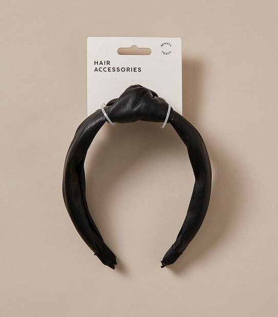 PU Knot Headband - Black