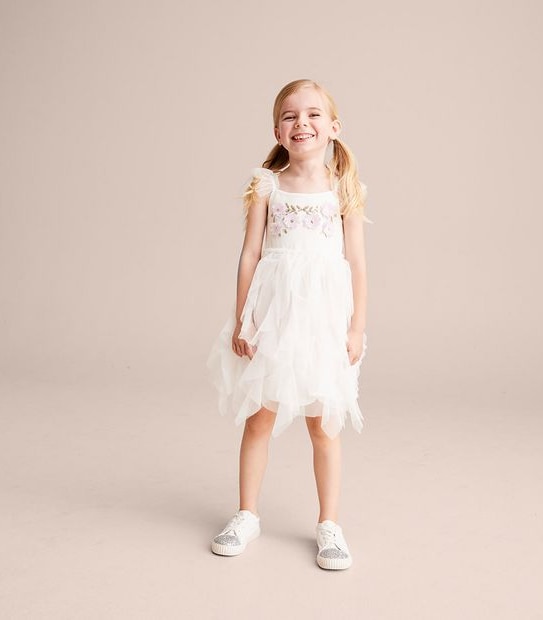 Applique Floral Tutu Dress