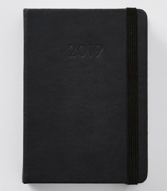 A6  Hardcover 2019 Diary - Black