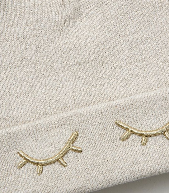 Face Metallic Knit Beanie 2 of 2