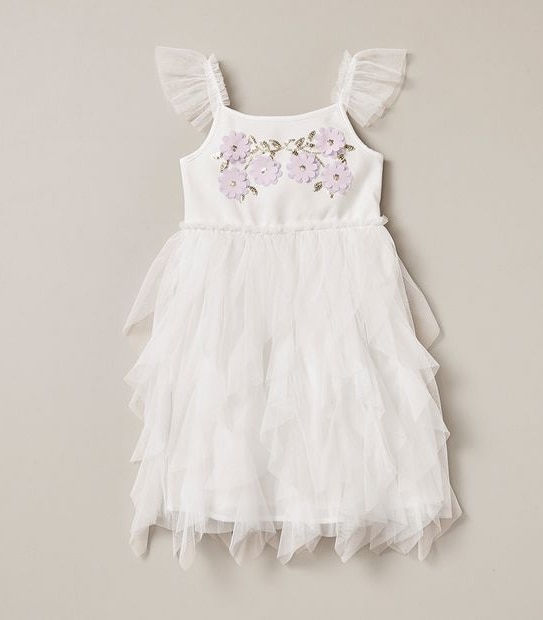 Applique Floral Tutu Dress