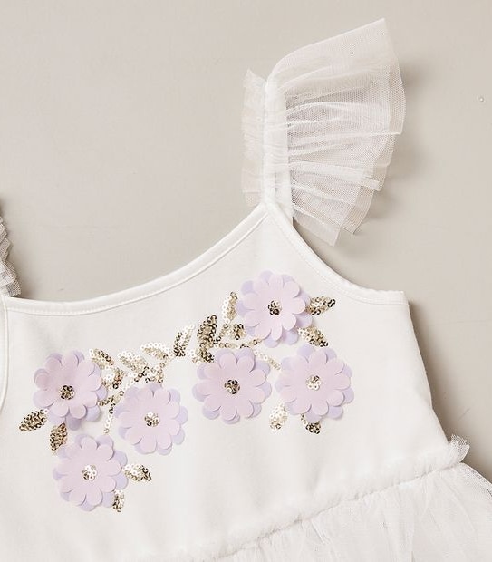 Applique Floral Tutu Dress