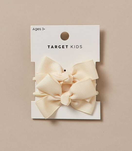 2 Pack Grosgrain Bow Hair Ties
