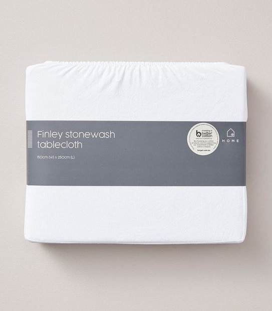 Finley Stonewash Tablecloth - 150cm x 250cm
