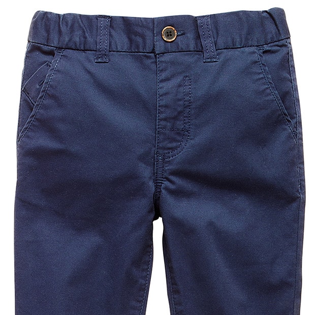 Charcoal Grey Boys Plus Size, Generous Fit, Adjustable Waist Chinos. 30