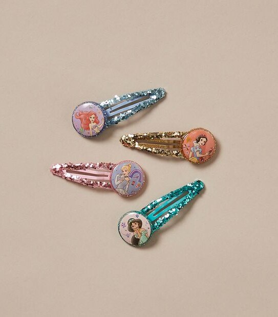 4 Pack Disney Princess Licensed Hair Clips 