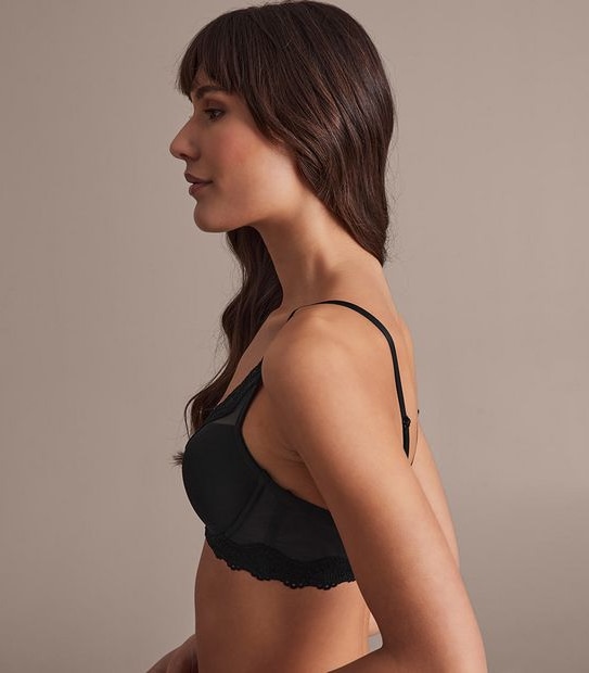 Lace and Mesh Plunge Bra; Style: TLPLB090