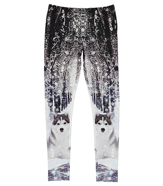 Full Lenght Photographic Husky Print Leggings