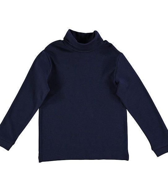 Long Sleeve Roll Neck Skivvy - Navy Blue