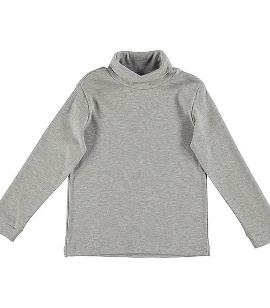 Long Sleeve Roll Neck Skivvy - Grey Marle