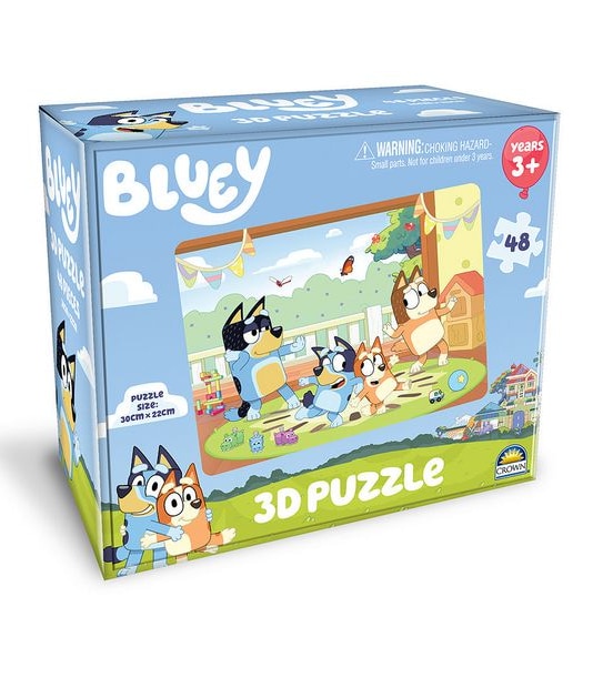 Bluey 3D (Lenticular) Jigsaw Puzzle - 48 Piece