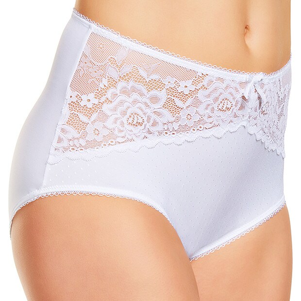 Rosa Lace Full Briefs - White Rosa Lace Full Briefs - White