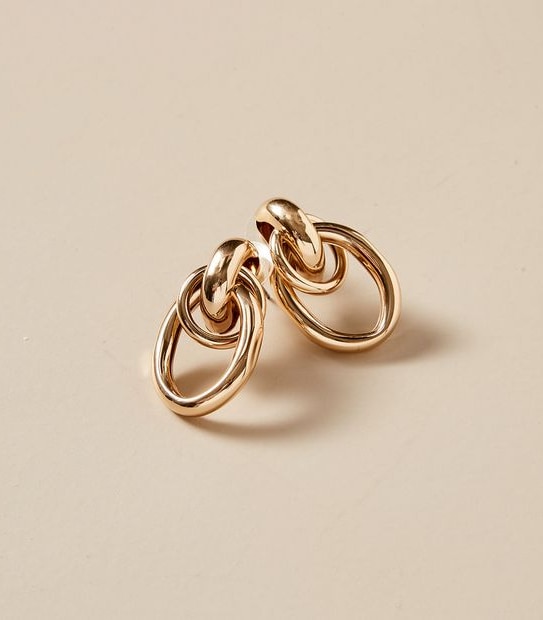Drop Knocker Earrings - Gold