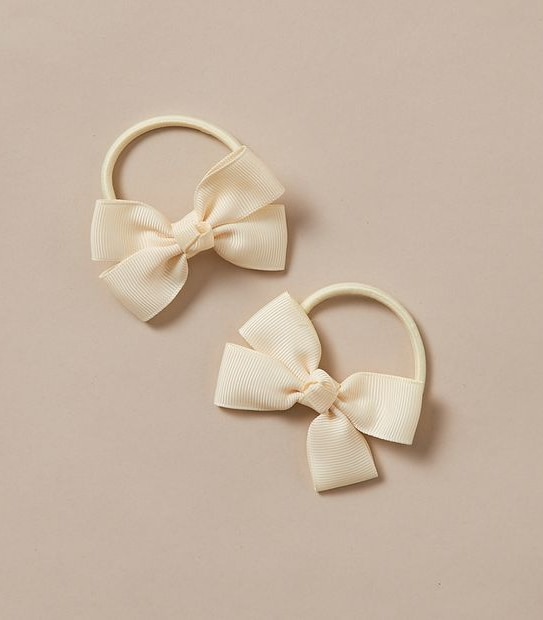 2 Pack Grosgrain Bow Hair Ties