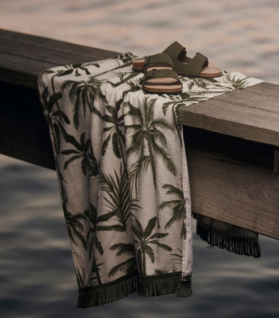Toby Tropical Palm Beach Towel