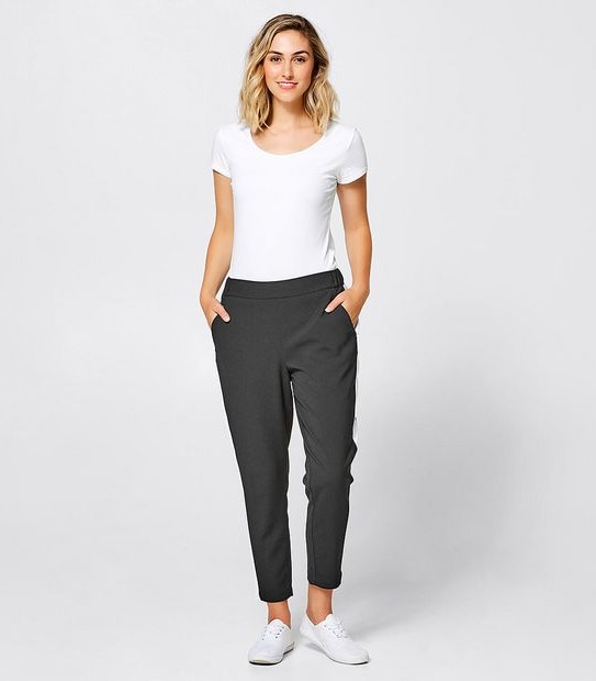 Side Stripe Jogger Pants - Black/White