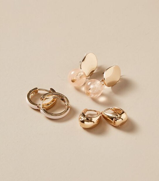 3 Pack Mixed Earrings - Pink