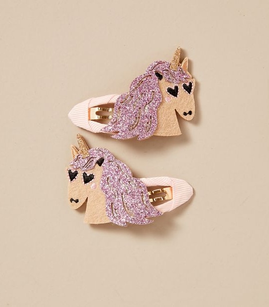 2 Pack Unicorn Hair Clips