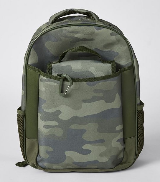 3 Piece Camouflage Print Backpack/Cooler/Pencil Case - Green