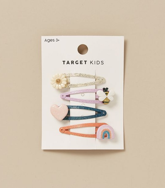 4 Pack Multi Snap Hair Clips