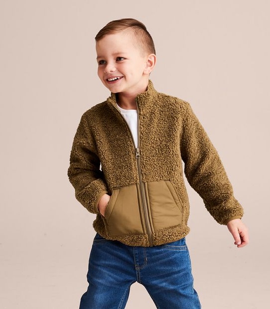 Zip Thru Teddy Fleece Jacket