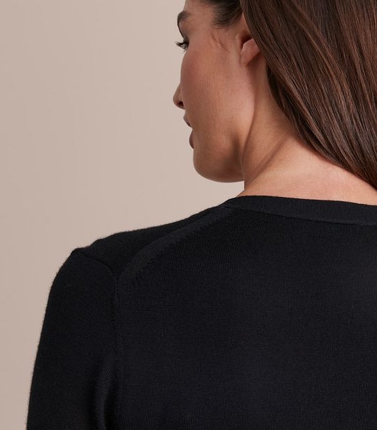 Preview Merino Wool V-Neck Button Through Cardigan
