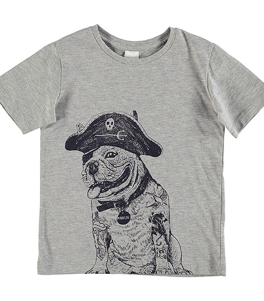 Short Sleeve Sea Dog Print T-Shirt