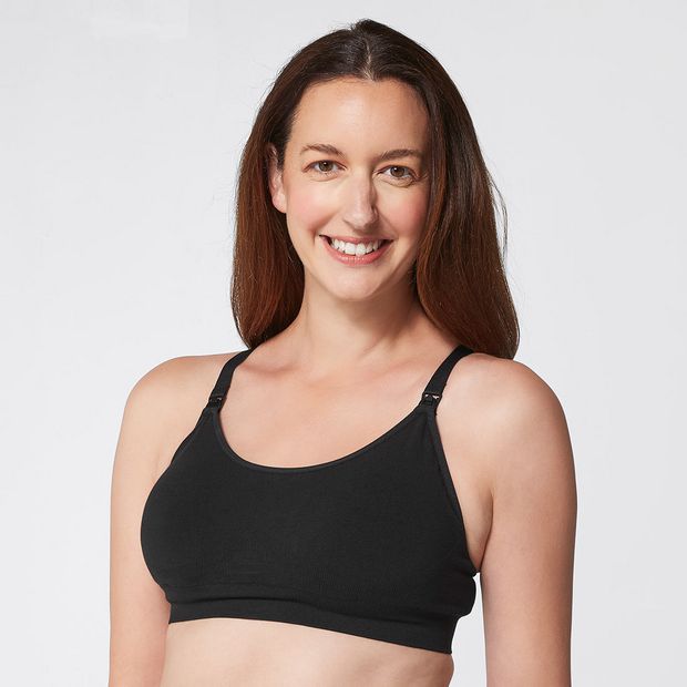 Maternity Racer Back Seamfree Crop Bra; Style: LCT98854 - Black