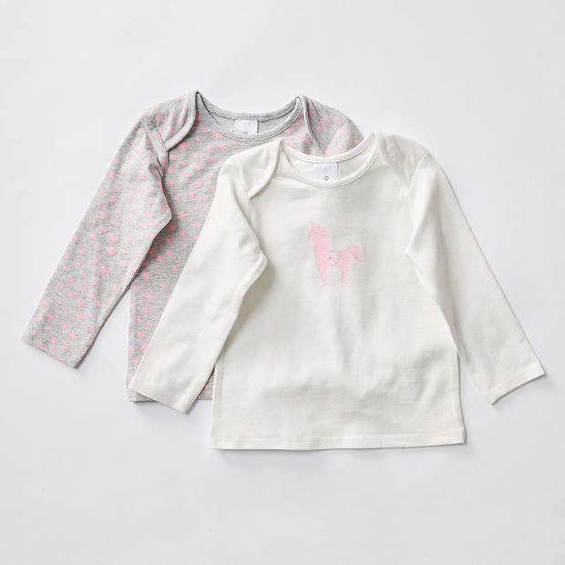 Baby Organic Cotton 2 Pack Long Sleeve Tops Baby Organic Cotton 2 Pack Long Sleeve Tops