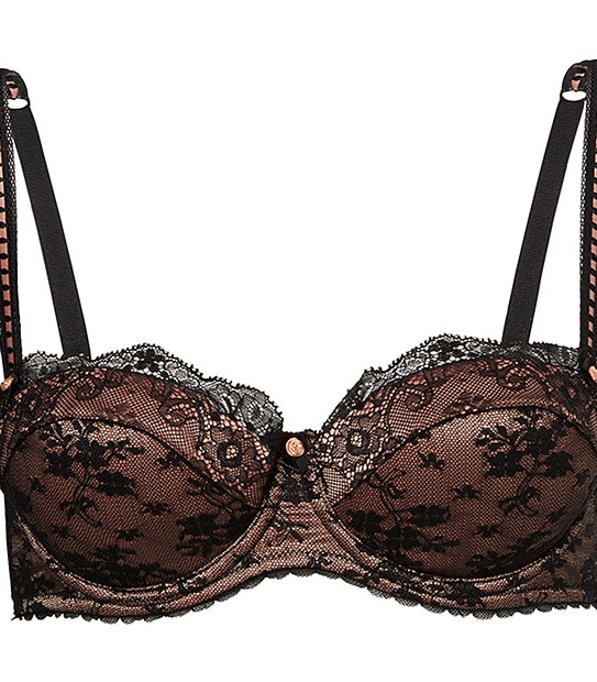 Collette Dinnigan Wild Hearts Midnight Balconette Bra