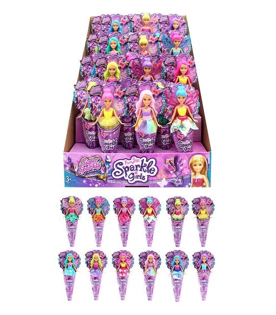 Sparkle Girlz Mini Doll In Cone Assorted
