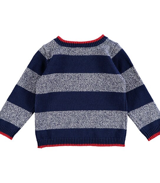 Stripe Knit Bow Tie Jumper