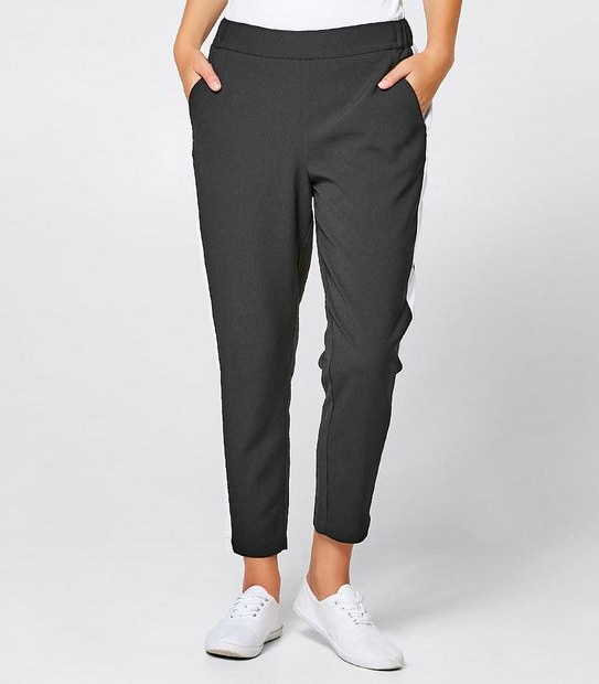 Side Stripe Jogger Pants - Black/White
