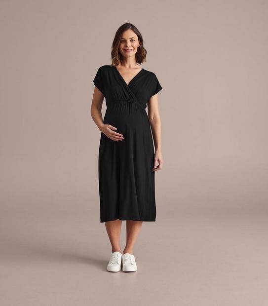 Maternity Shirred Waist Dress