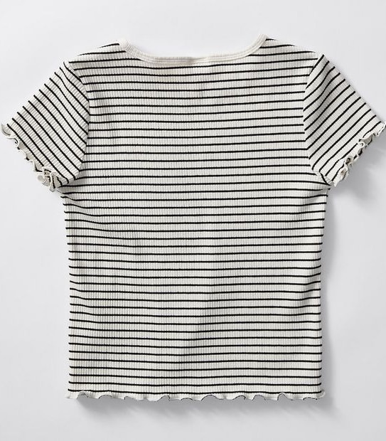 Disney Mickey Mouse Ribbed T-shirt - White/Navy Stripe