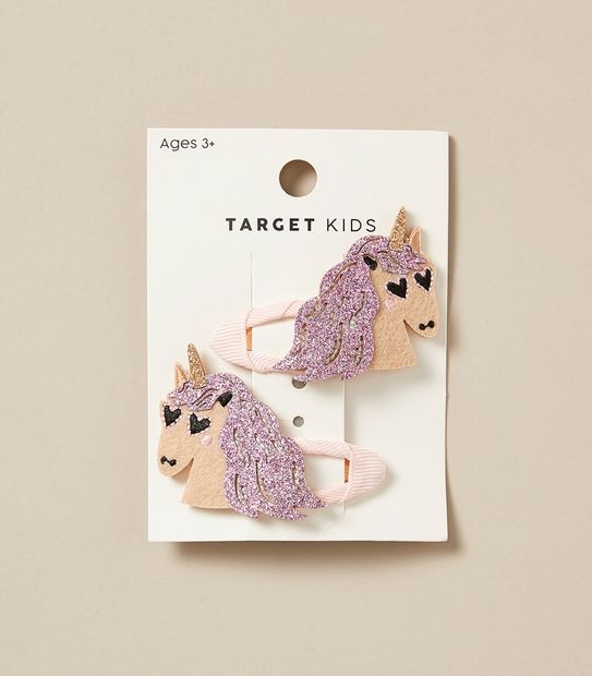 2 Pack Unicorn Hair Clips