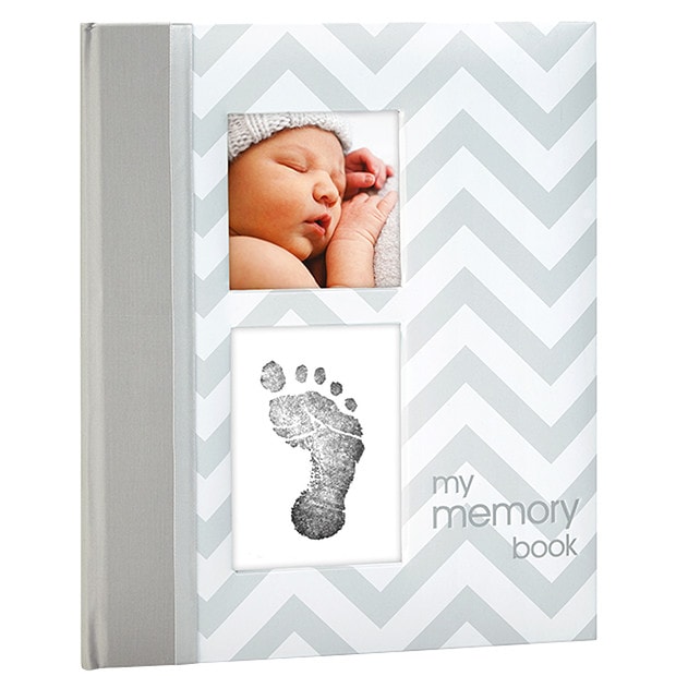 Pearhead Baby Book - Chevron Grey Pearhead Baby Book - Chevron Grey