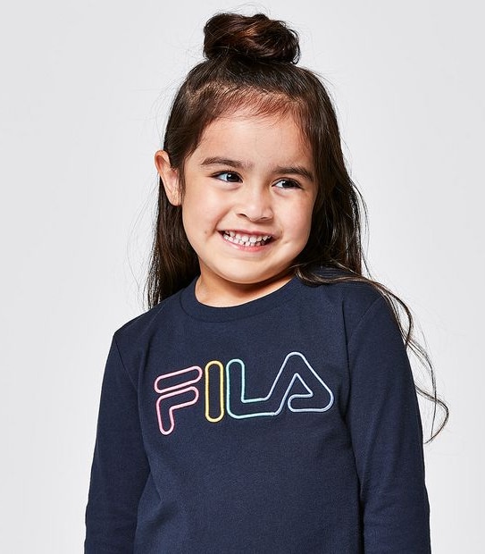 Fila Rainbow Long Sleeve Top - Navy Blue