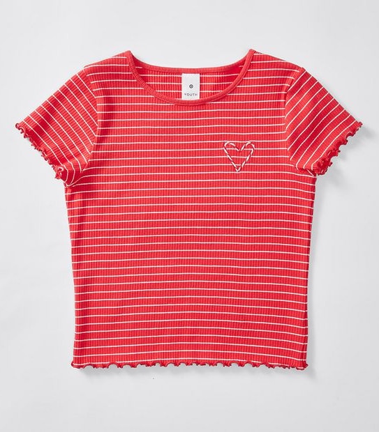 Christmas Striped Rib T-shirt