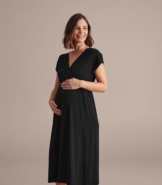 Maternity Shirred Waist Dress
