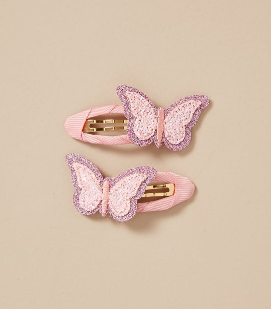 2 Pack Butterfly Hair Clips