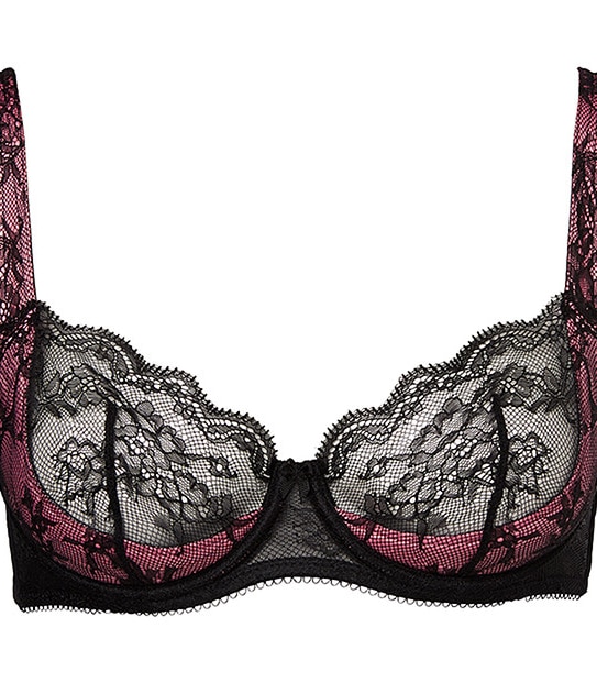 Collette Dinnigan Wild Hearts Satin & Lace Non Padded Bra 