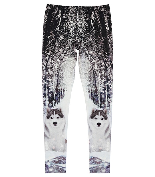 Full Lenght Photographic Husky Print Leggings