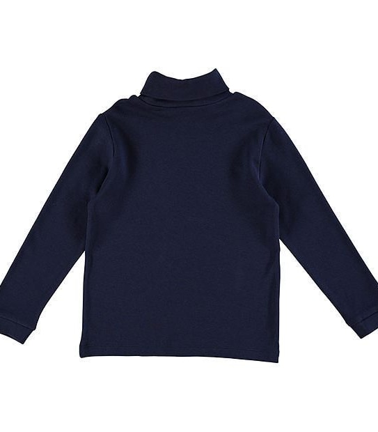 Long Sleeve Roll Neck Skivvy - Navy Blue